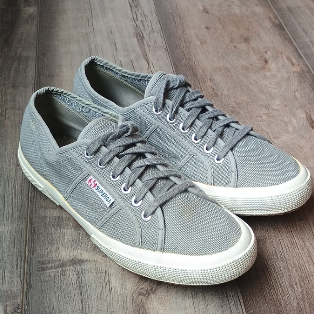 Superga Men's Charcoal Canvas Sneakers